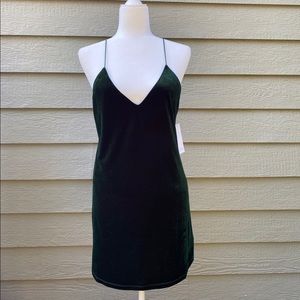 Emerald Green Velvet Slip Dress